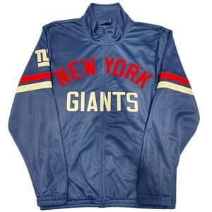 Rare NFL New York Giants Blue Full Zip Track Jacket. Size Medium